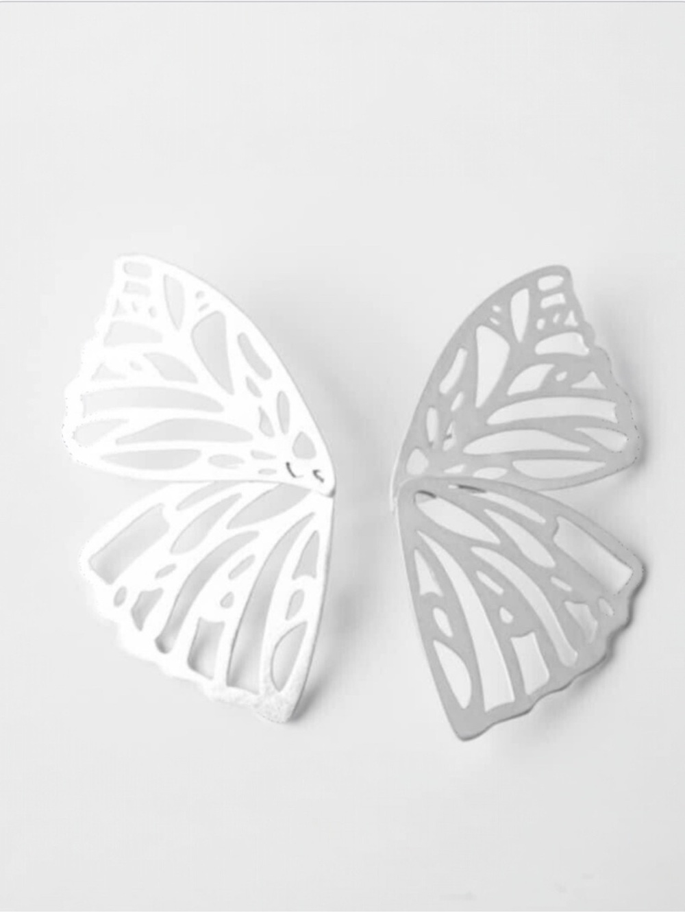 Plunder | Calliope Earrings Butterfly Silver Shabby Chic